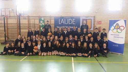 Oviedo Baloncesto en el Colegio Palacio de Granda